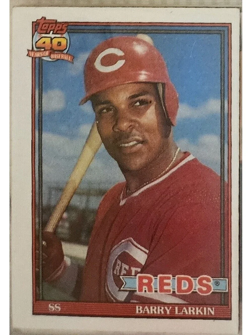 1991 Topps #730 Barry Larkin - Cincinnati Reds - HOF